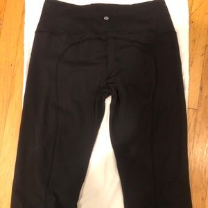 Lululemon black crop leggings sz 12